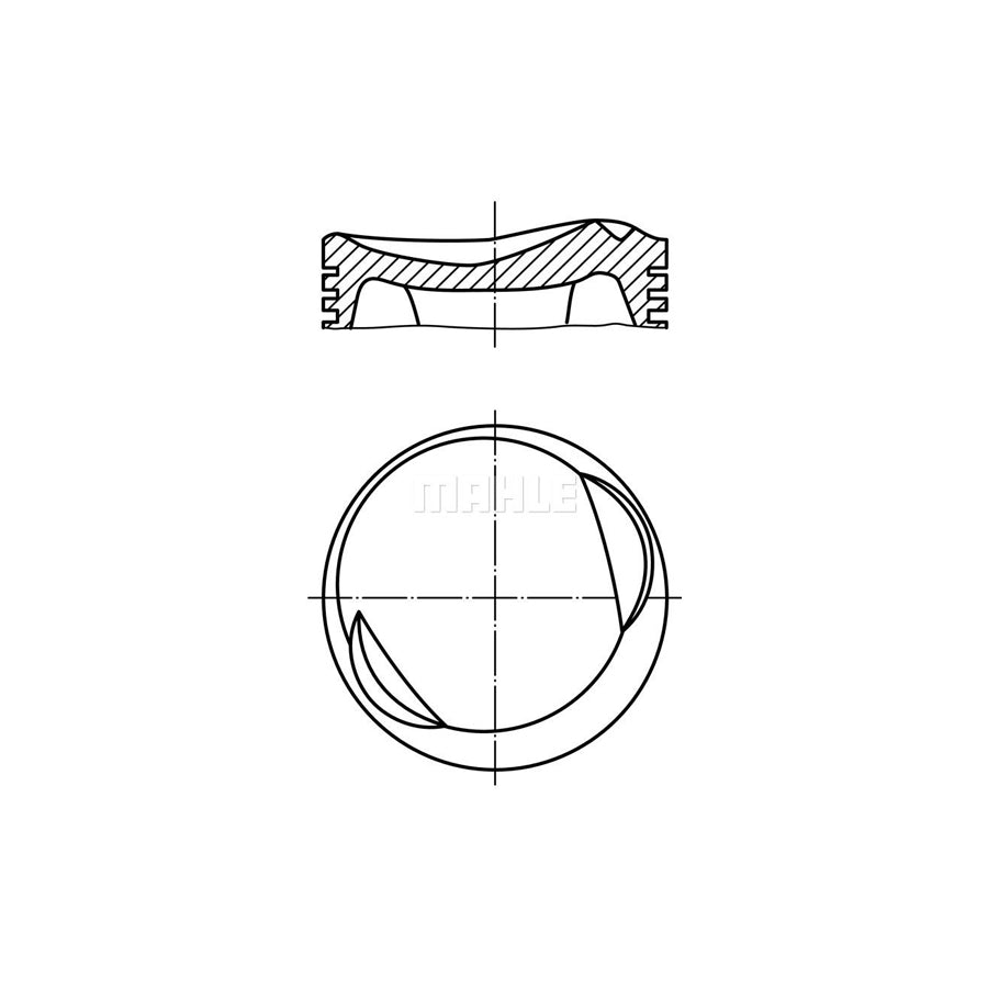 MAHLE ORIGINAL 081 15 02 Piston 84,5 mm, without cooling duct