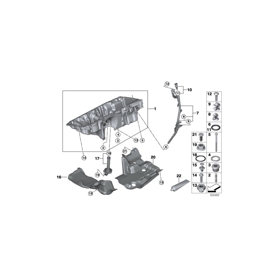 Genuine BMW 11138515773 F15 F16 Oil Pan (Inc. X5 35dX, X6 40dX & X5 40dX) |