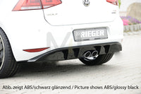 Rieger 00059559 VW Mk7 Golf Rear Diffuser for Twin Tailpipe Centre -  Matte Black