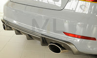 Rieger 00099369 Audi 8V Rear Diffuser for Sport Tailpipe Left & Right (A3 & S3) - Carbon-Look