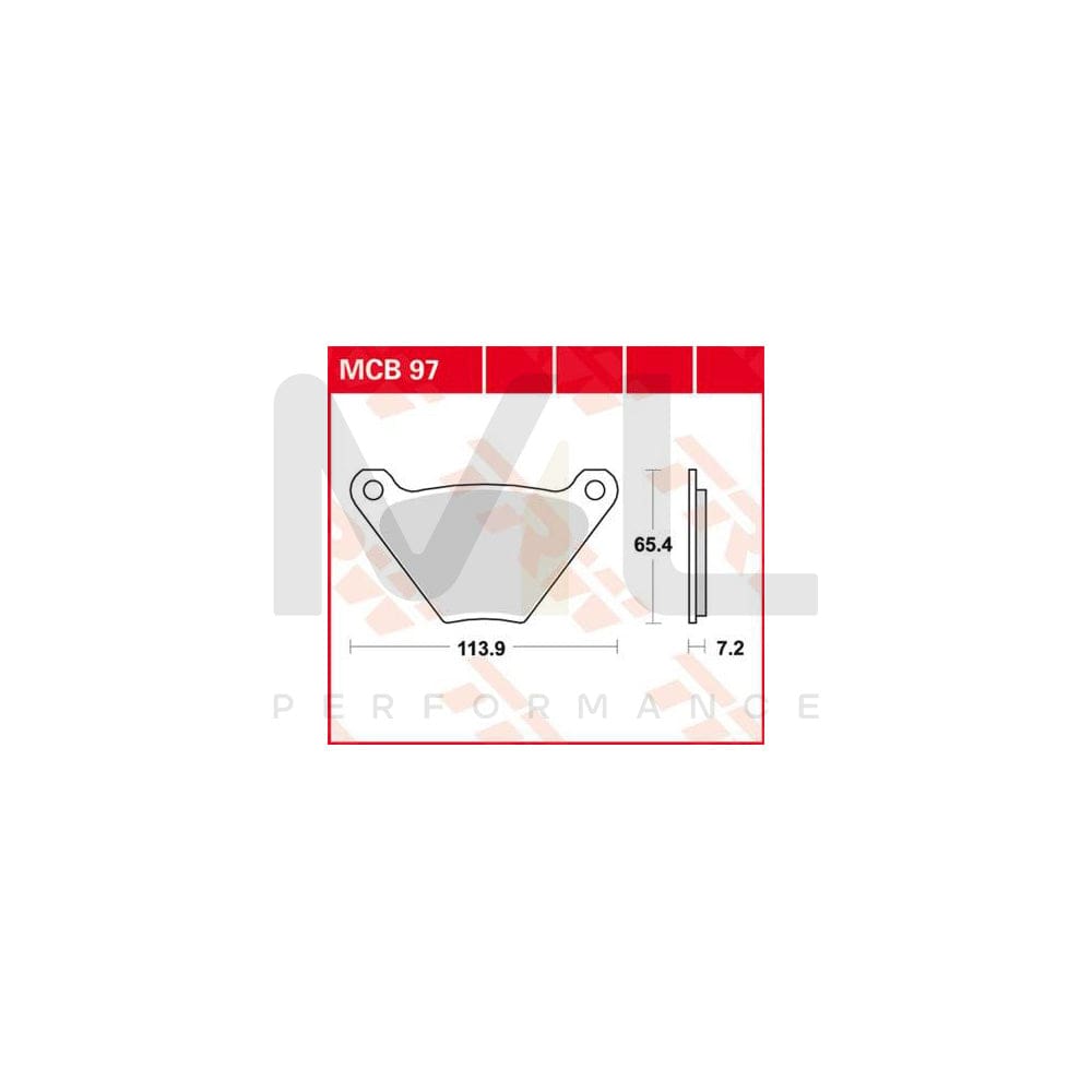 TRW Organic Allround Mcb97 Brake Pad Set | Performance Parts Direct Car Parts