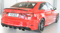 Rieger 00088187 Audi 8V Rear Diffuser for Sport Tailpipe Left & Right (A3 & S3) - Glossy Black