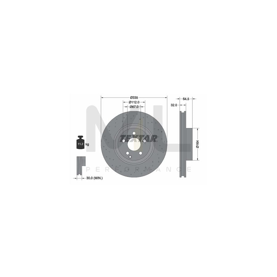 TEXTAR 92171900 Brake Disc suitable for MERCEDES-BENZ S-Class Internally Vented, Perforated, without wheel hub, without wheel studs | Performance Parts Direct Car Parts