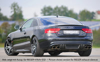 Rieger 00099089 Audi B8 B81 A5 Rear Diffuser for Original Tailpipe Left & RIght - Carbon-Look
