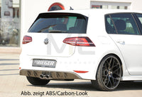 Rieger 00088093 VW Mk7 Golf Rear Diffuser for Twin Tailpipe Centre - Glossy Black