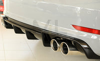 Rieger 00088158 Audi 8V A3 Rear Diffuser for Twin Tailpipe Left & Right - Glossy Black