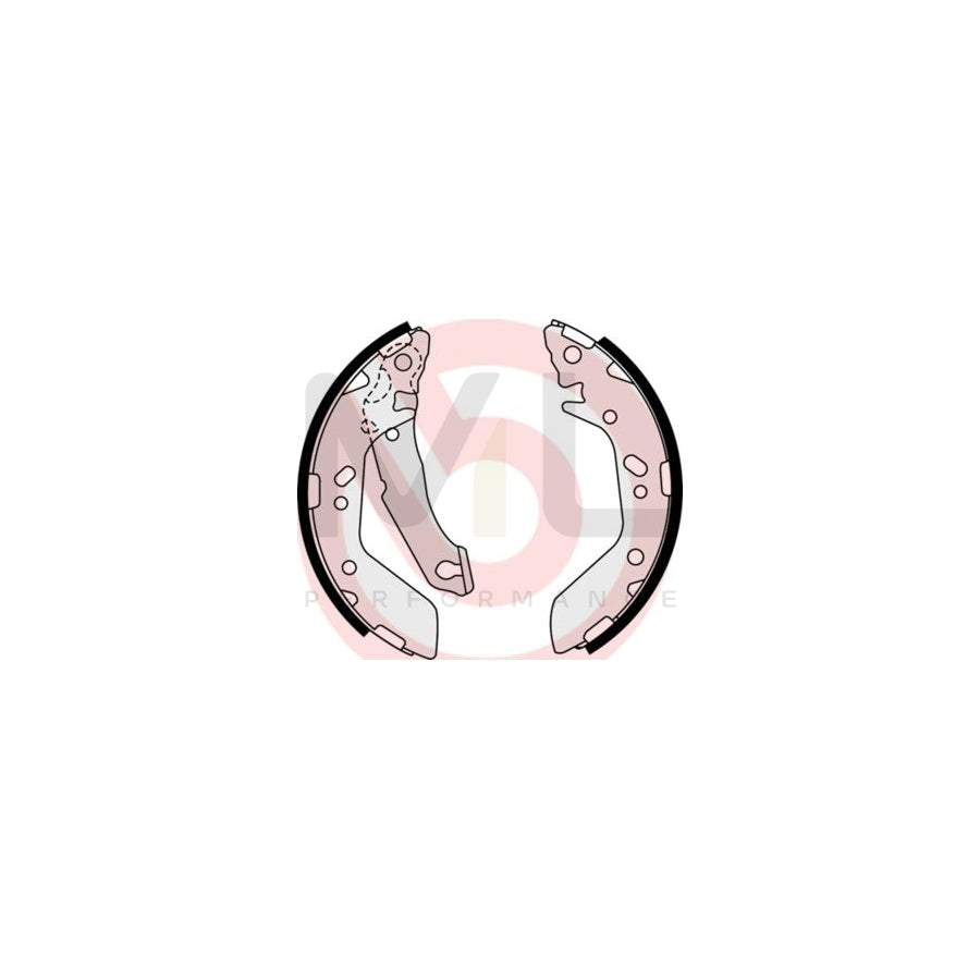 BREMBO S 30 517 Brake Shoe Set with handbrake lever
