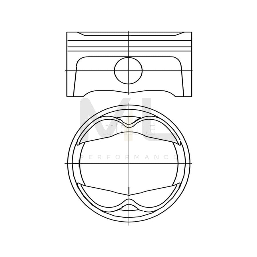 MAHLE ORIGINAL 503 PI 00102 002 Piston for PORSCHE 911 96,5 mm, without cooling duct | Performance Parts DirectCar Parts