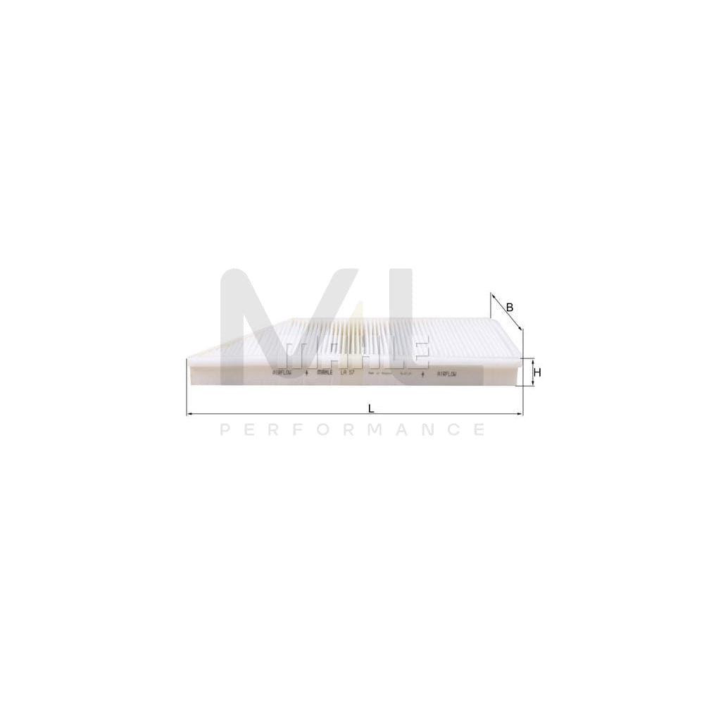 MAHLE ORIGINAL LA 57 Pollen filter Particulate Filter | Performance Parts DirectCar Parts
