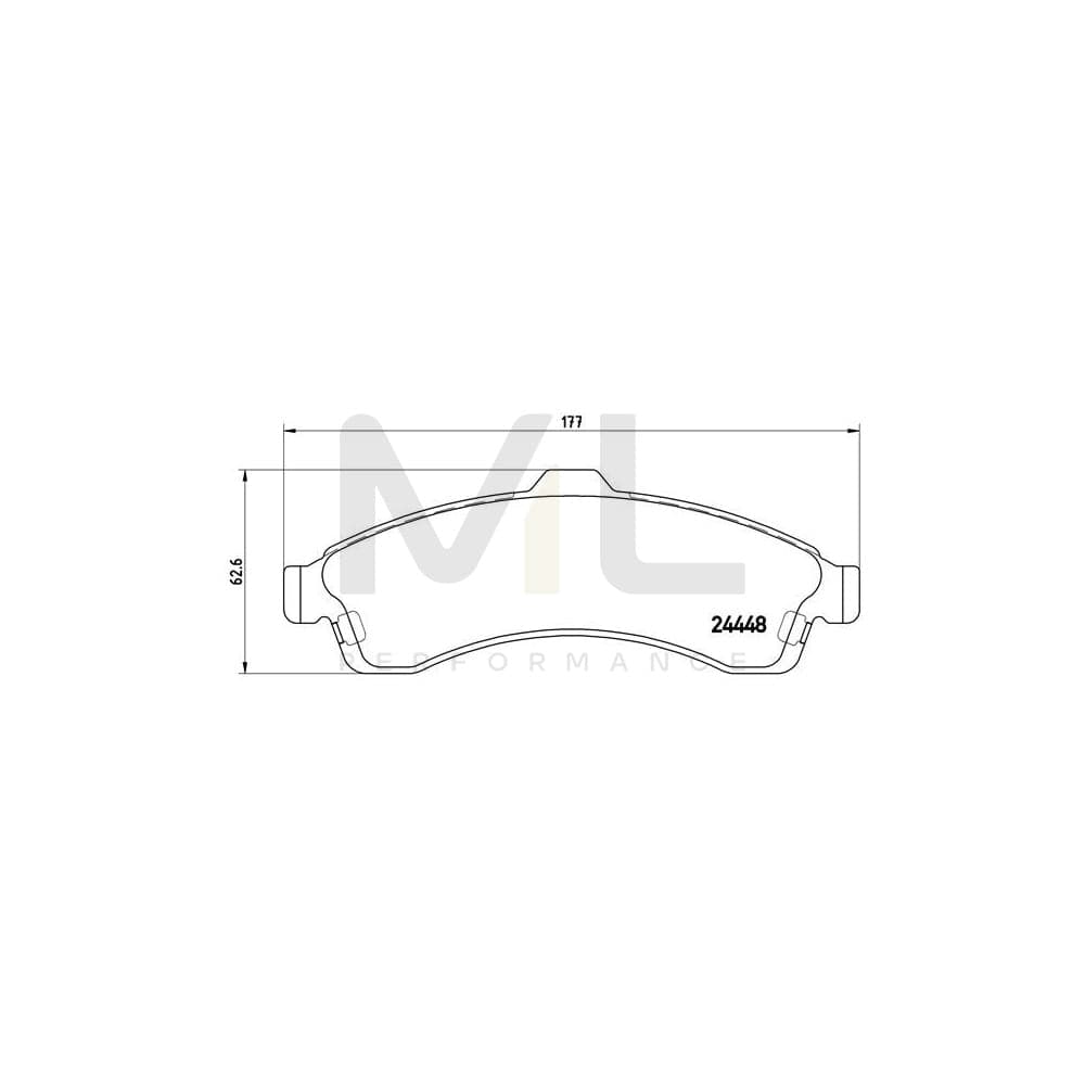 Brembo P 10 009 Brake Pad Set With Acoustic Wear Warning