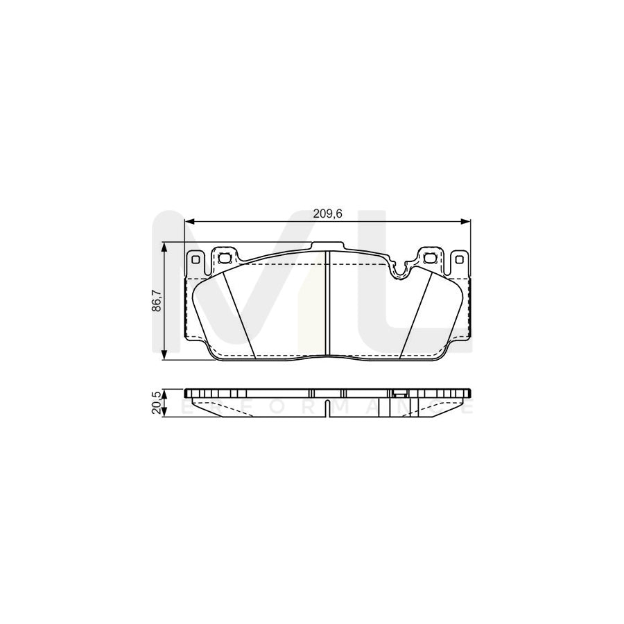 Bosch 0986Tb3210 Brake Pad Set  | Performance Parts Direct Car Parts