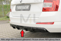 Rieger 00079019 Skoda 5E Octavia Rear Diffuser -  Matte Black