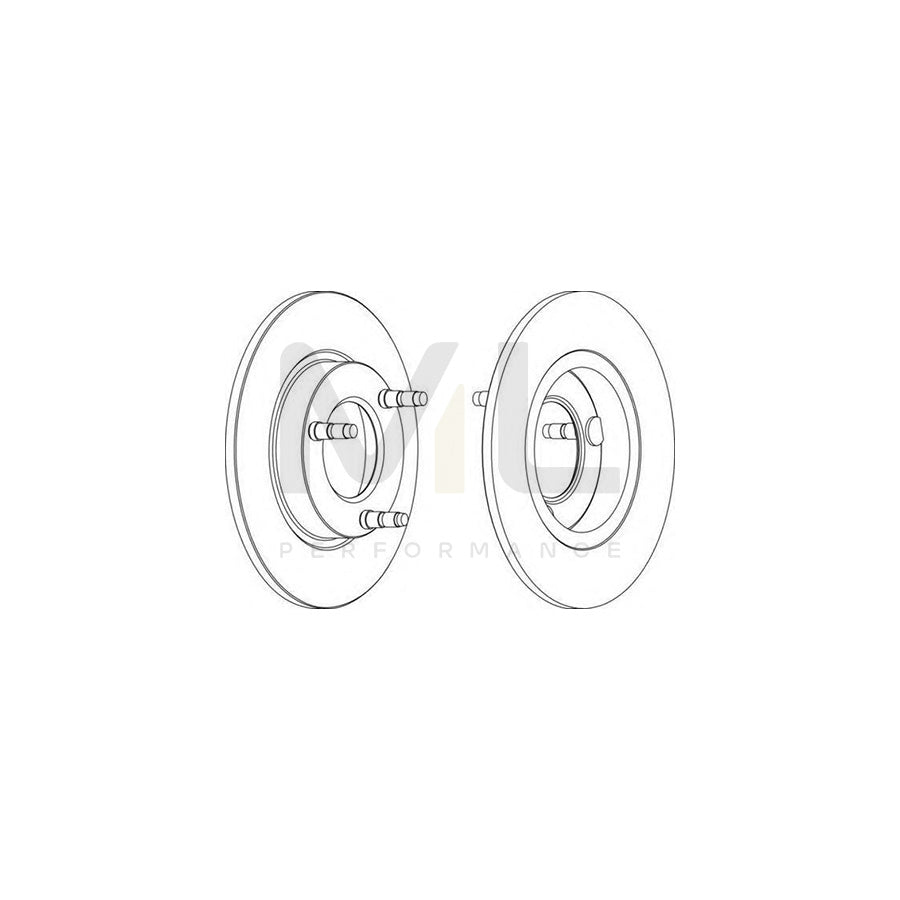 FERODO DDF097-1 Brake Disc Solid | Performance Parts Direct Car Parts