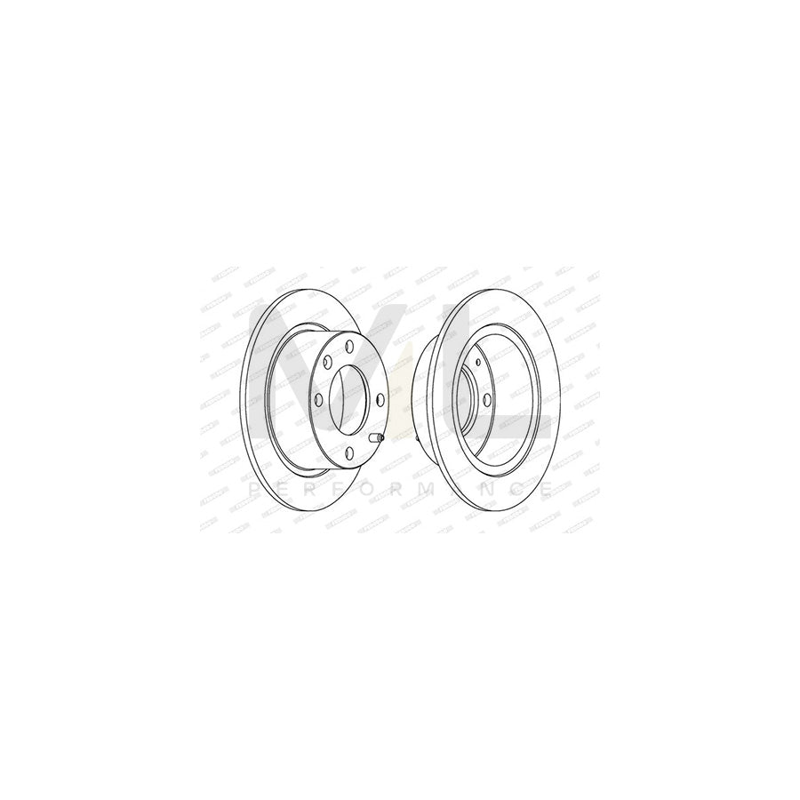 FERODO DDF267-1 Brake Disc Solid | Performance Parts Direct Car Parts