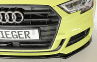Rieger 00088169 Audi 8V Front Splitter (A3 & S3) - Glossy Black