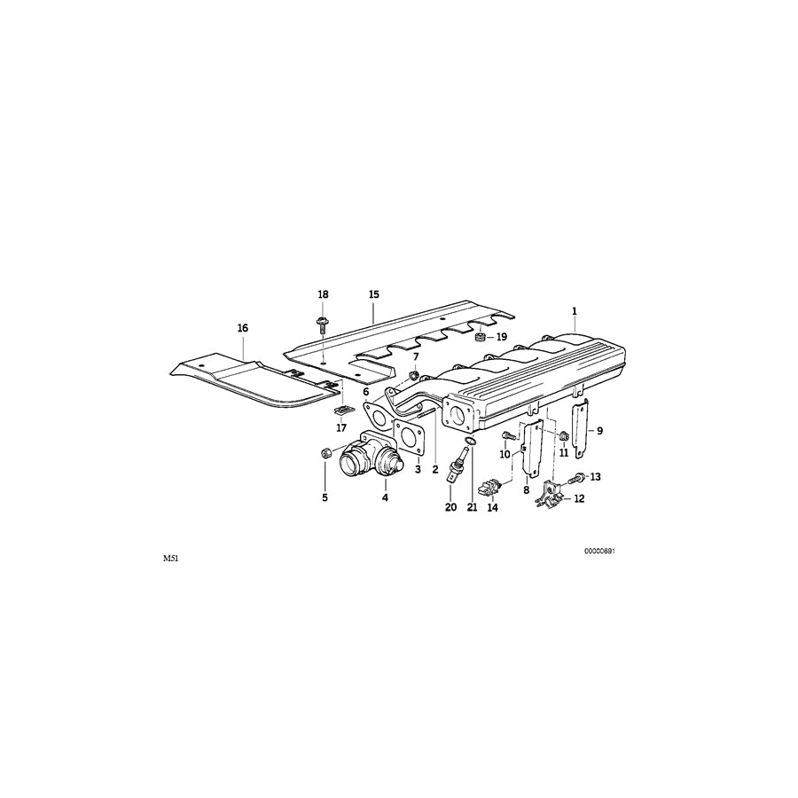 Genuine BMW 11142244832 E36 E34 Air Duct (Inc. 325tds & 525tds)