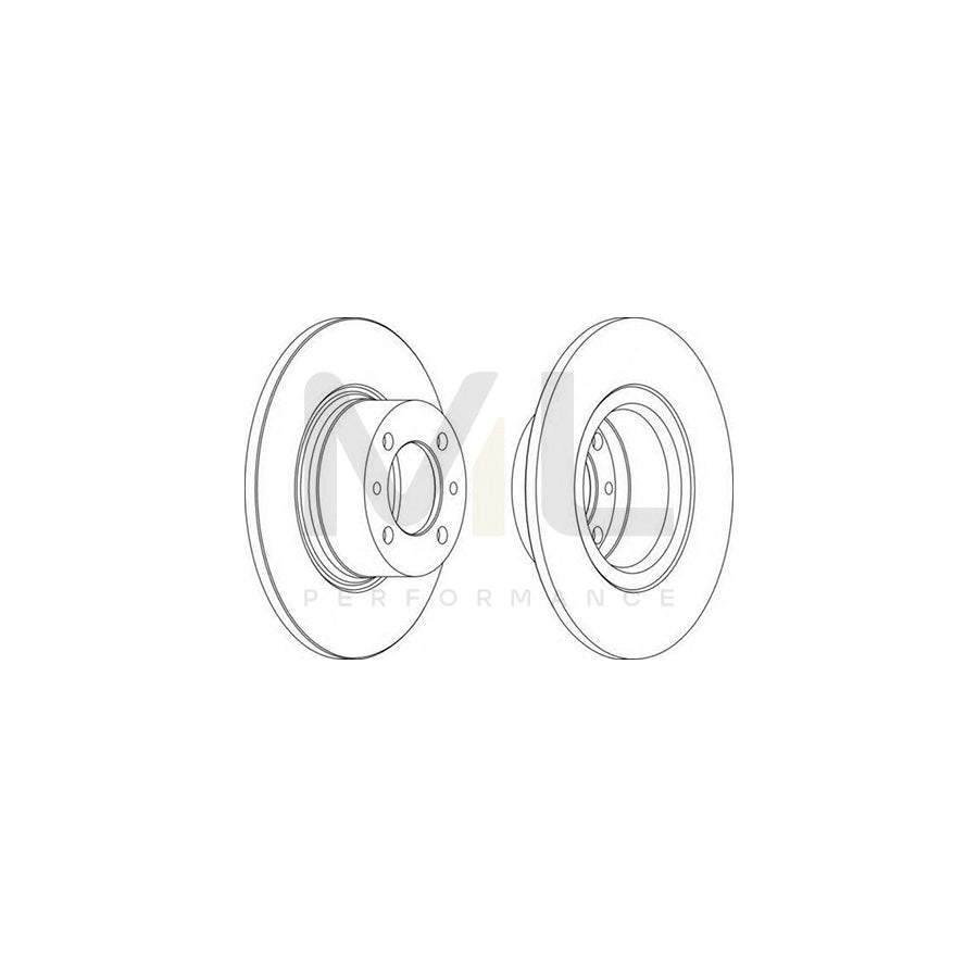 FERODO DDF035-1 Brake Disc Solid | Performance Parts Direct Car Parts