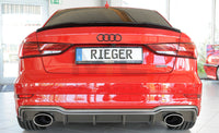 Rieger 00099617 Audi 8V Rear Diffuser for Sport Tailpipe Left & Right (A3 & S3) - Carbon-Look