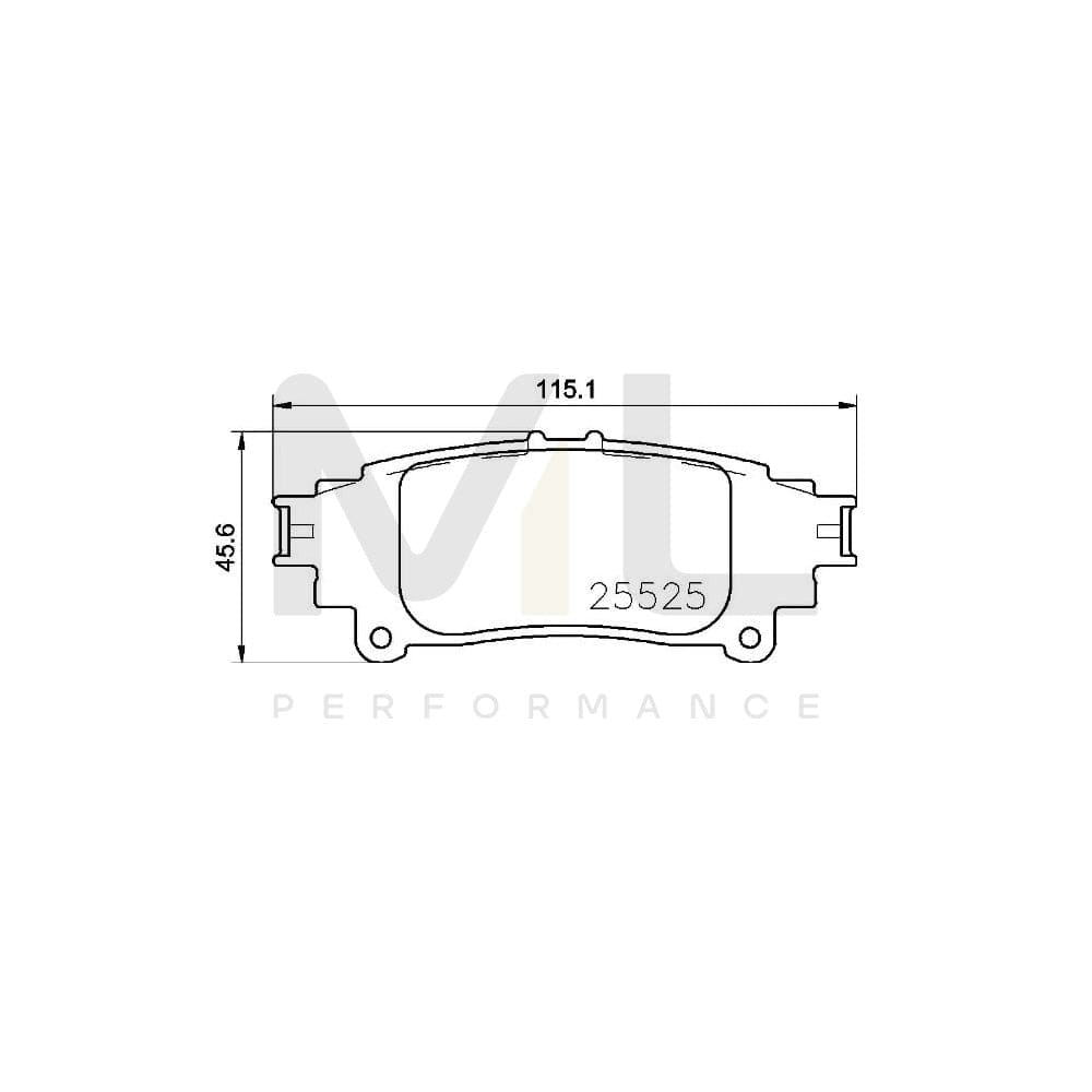 Brembo P 83 153 Brake Pad Set Excl. Wear Warning Contact