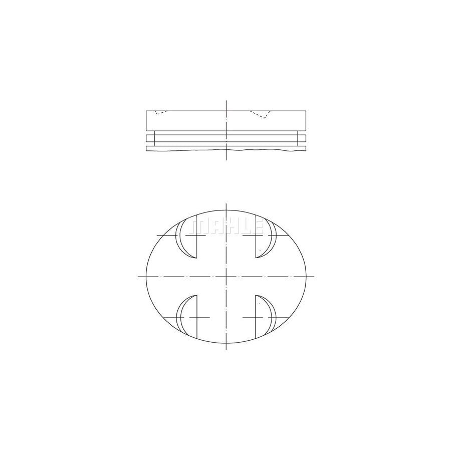 MAHLE ORIGINAL 083 15 01 Piston 84,25 mm, without cooling duct