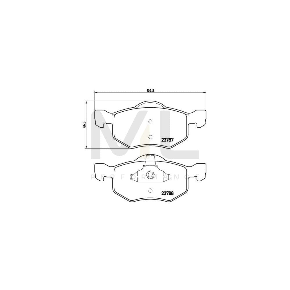 Brembo P 24 056 Brake Pad Set Excl. Wear Warning Contact
