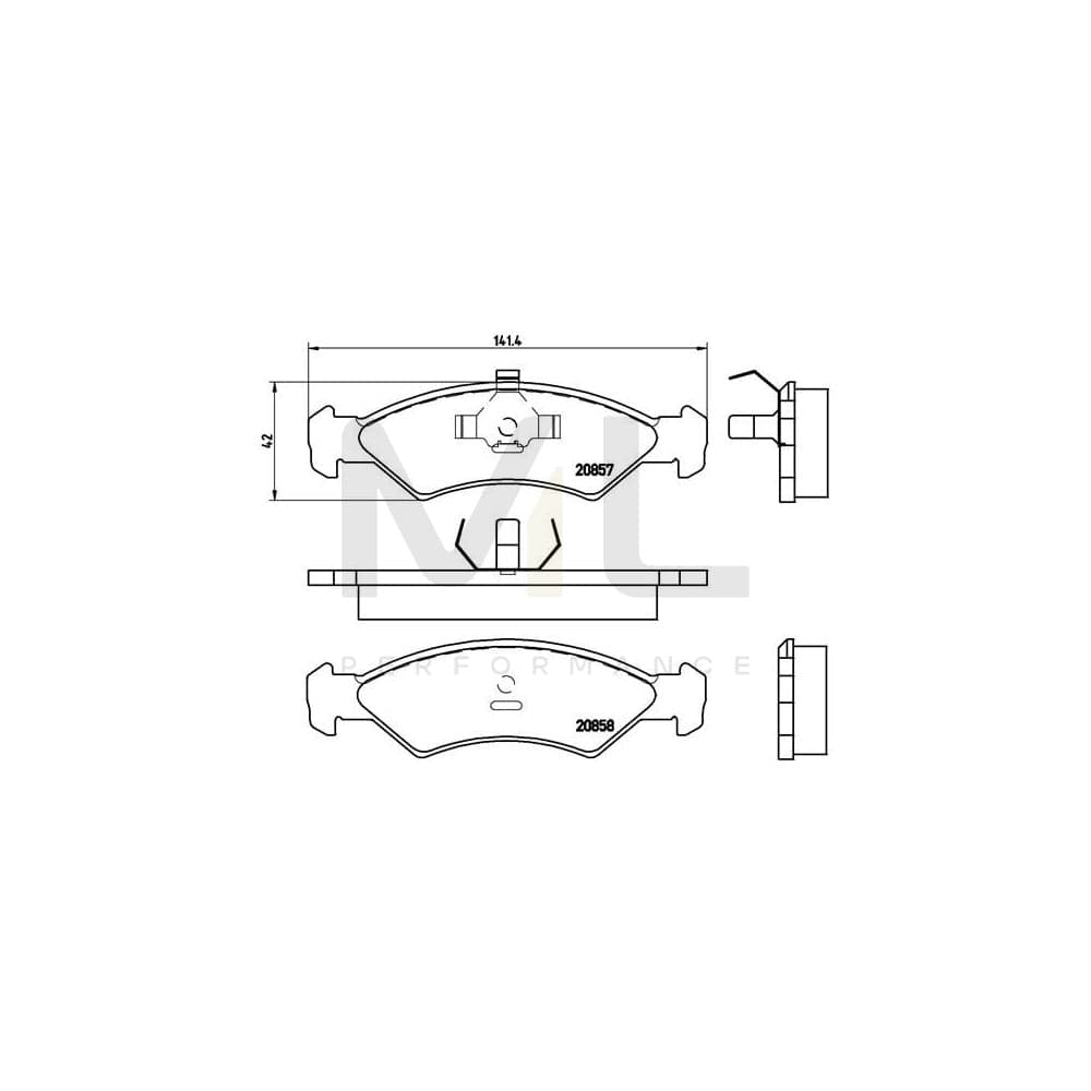 Brembo P 24 016 Brake Pad Set For Ford Fiesta Excl. Wear Warning Contact