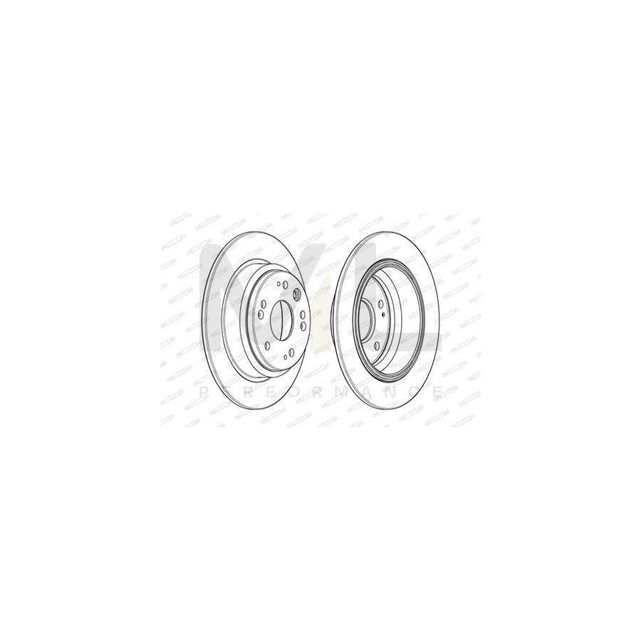 FERODO PREMIER DDF1894C Brake Disc Solid, Coated, without accessories | Performance Parts Direct Car Parts