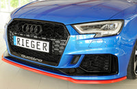 Rieger 00056810 Audi 8V RS3 Front Splitter -  Matte Black