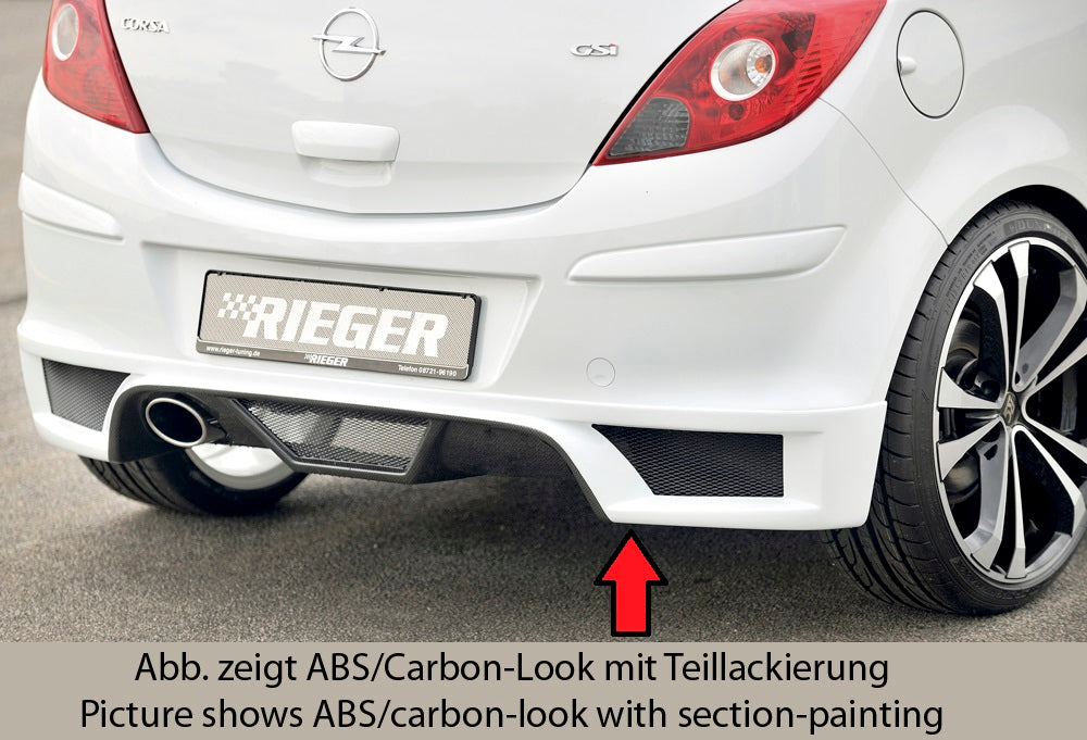Rieger 00058947 Opel Corsa D Rear Diffuser