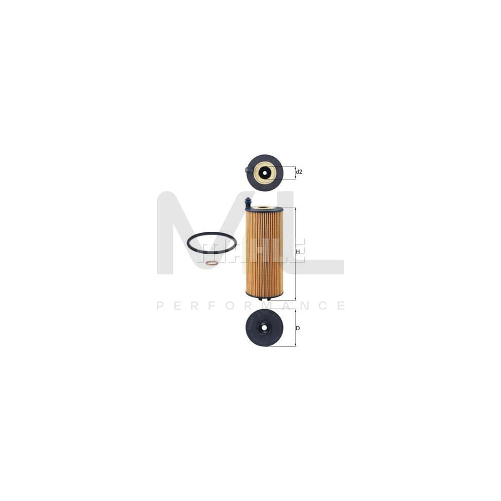 MAHLE ORIGINAL OX 1302D Oil Filter Filter Insert | Performance Parts DirectCar Parts
