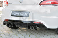 Rieger 00088085 VW 13 Mk3 Scirocco Rear Diffuser for Twin Tailpipe Left & Right - Glossy Black