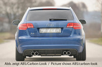 Rieger 00056777 Audi 8P A3 Rear Diffuser for Sport Tailpipe Left & Right -  Matte Black