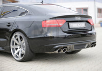 Rieger 00099887 Audi B8 B81 A5 Rear Diffuser for Twin Tailpipe Left & Right - Carbon-Look
