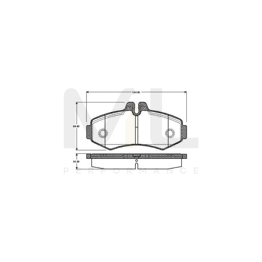 Bosch 0986Tb2045 Brake Pad Set Excl. Wear Warning Contact  | Performance Parts Direct Car Parts