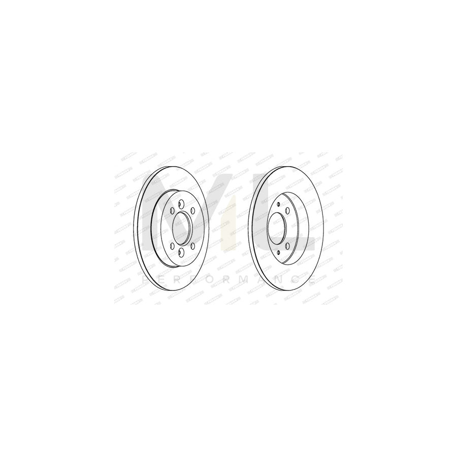FERODO PREMIER DDF362 Brake Disc Solid, with bolts/screws | Performance Parts Direct Car Parts