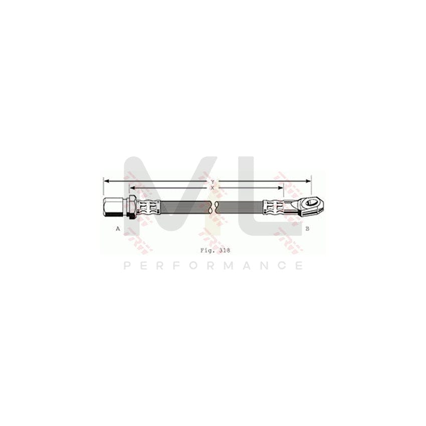 TRW PHD241 Brake Hose 280mm | Performance Parts Direct Car Parts