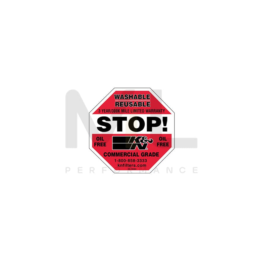 K&N 89-16064 Decal/Sticker Stop | ML Car Parts UK | Performance Parts Direct