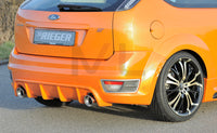 Rieger 00034147 Ford Focus 2 ST Rear Diffuser for Original Tailpipe Left & RIght -  Matte Black