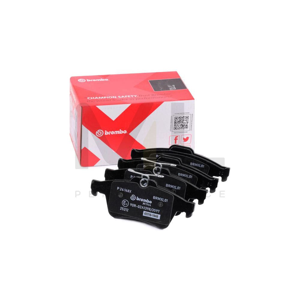Brembo P 24 148X Brake Pad Set Excl. Wear Warning Contact