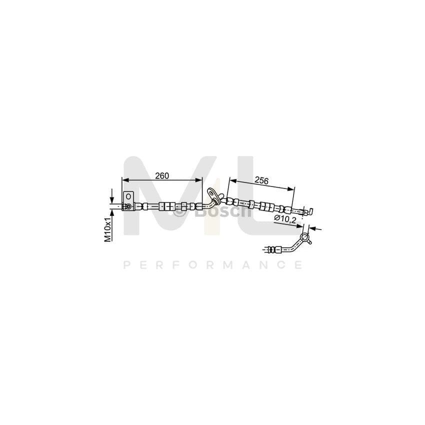 BOSCH 1 987 481 950 Brake Hose for MAZDA 6 516mm | Performance Parts Direct Car Parts