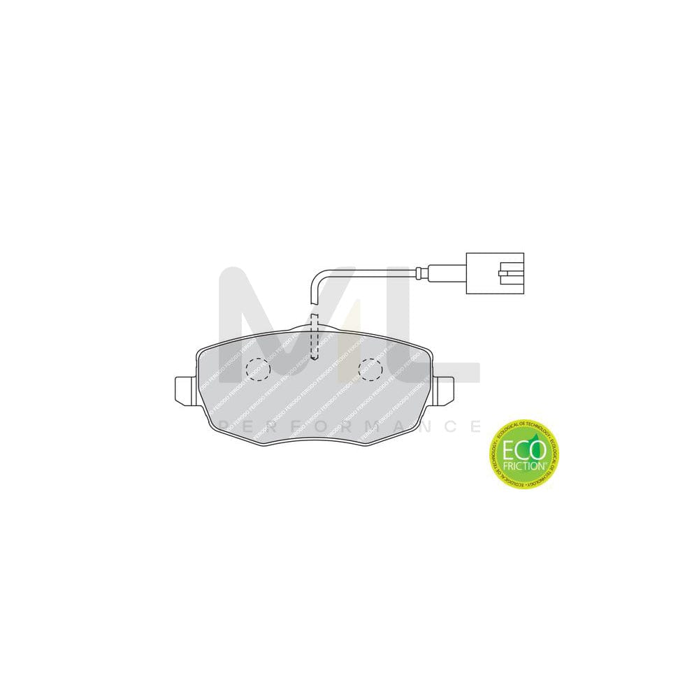 Ferodo Premier Eco Friction Fvr1780 Brake Pad Set Incl. Wear Warning Contact, With Brake Caliper Screws, With Accessories | Performance Parts Direct Car Parts