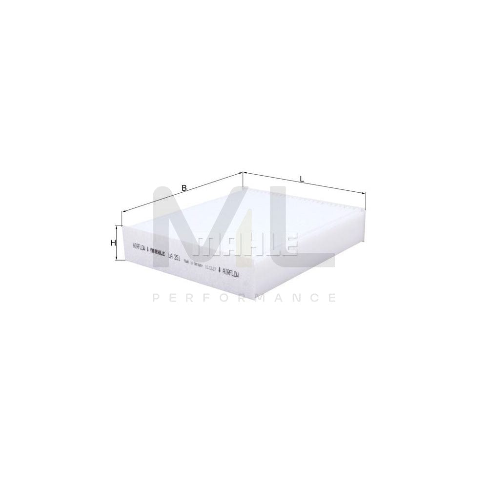 MAHLE ORIGINAL LA 251 Pollen filter Particulate Filter | Performance Parts DirectCar Parts