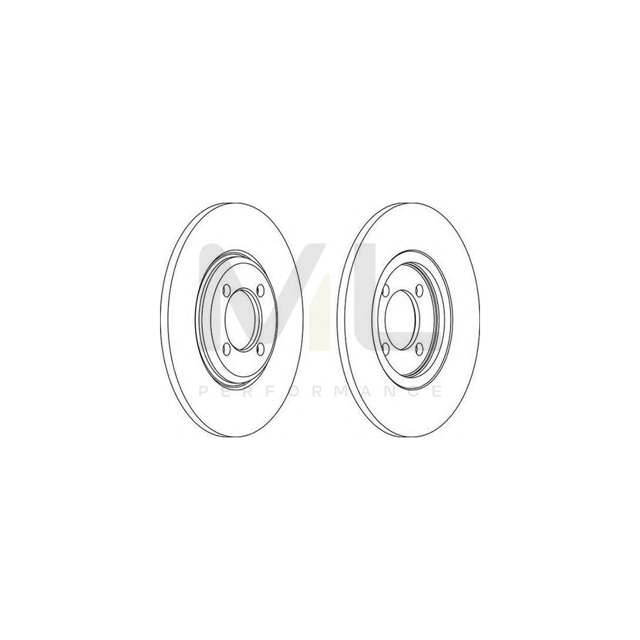 FERODO DDF027-1 Brake Disc Solid | Performance Parts Direct Car Parts