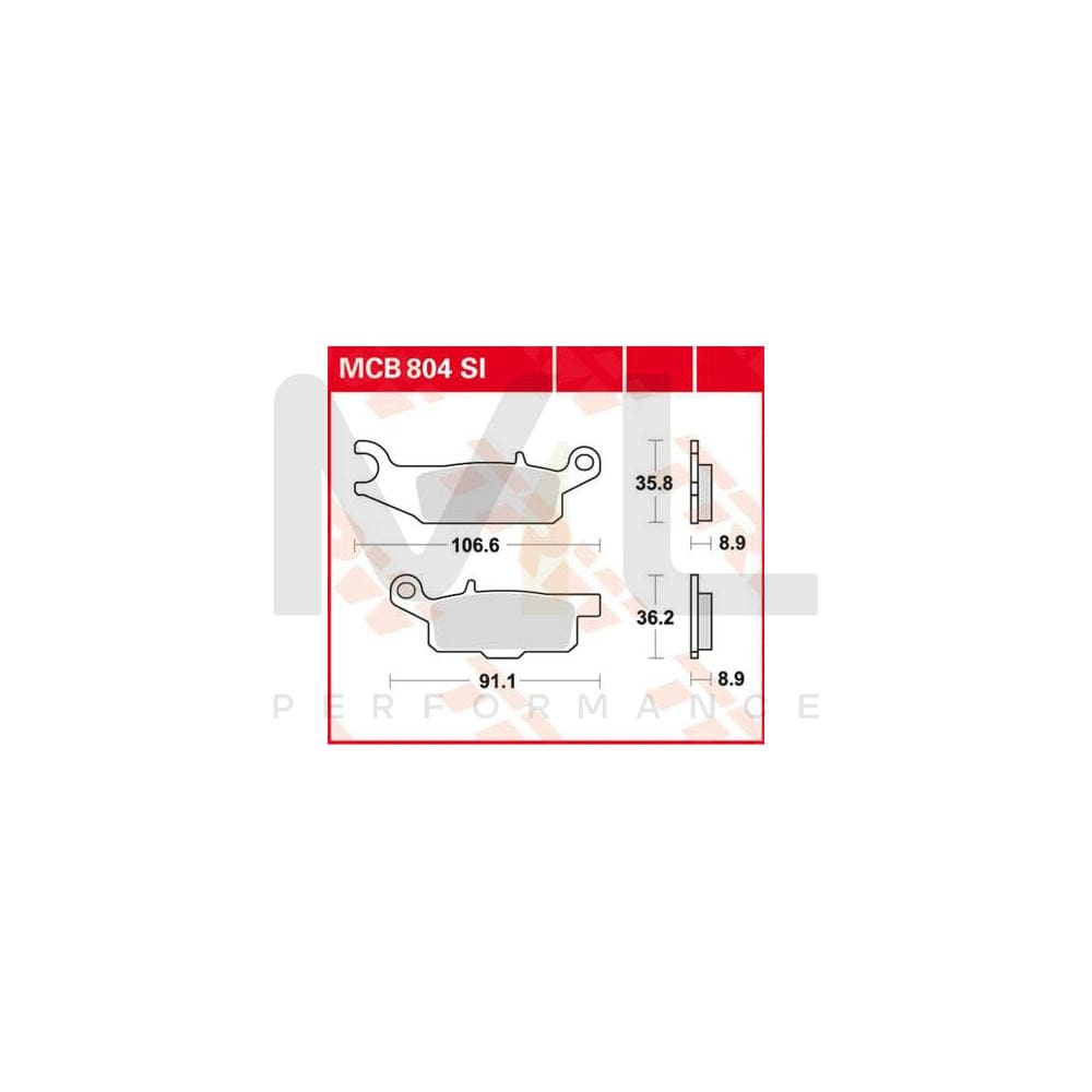 TRW Sinter Offroad Mcb804Si Brake Pad Set | Performance Parts Direct Car Parts