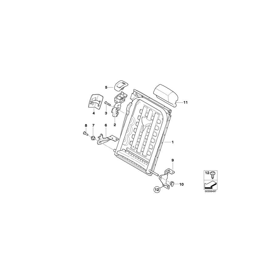 Genuine BMW 52209143604 E71 E70 E72 Metal Mount, Armrest, Center (Inc. X5)