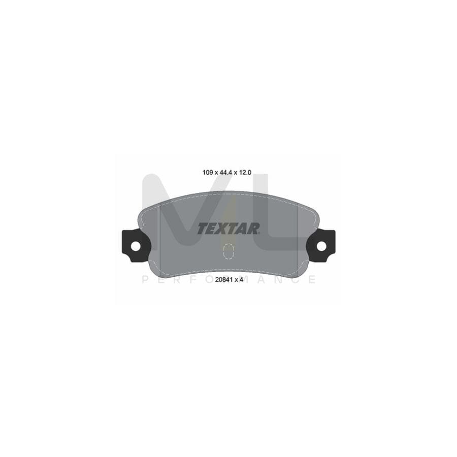 TEXTAR 2084102 Brake pad set prepared for wear indicator