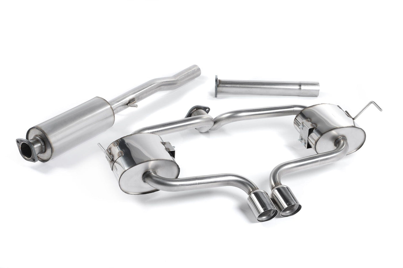 MillTek SSXM006 Mini R53 Cooper S Cat-Back Resonated with Fixed Trim Version - EC-Approved