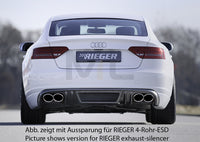 Rieger 00099882 Audi B8 B81 A5 Rear Diffuser for Original Twin Tailpipe Left - Carbon-Look