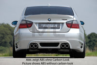 Rieger 00099578 BMW 3 Series E90 E91 Rear Diffuser for Twin Tailpipe Left & Right - Carbon-Look