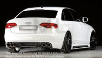 Rieger 00099071 Audi B8 B81 A4 Rear Diffuser for Original Twin Tailpipe Left - Carbon-Look